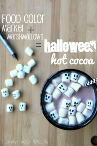 Ghost Marshmallow craft by Family Fresh Meals.