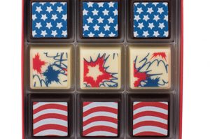 Up close look at Delysia Chocolatier's July 4th Chocolate Truffle Collection