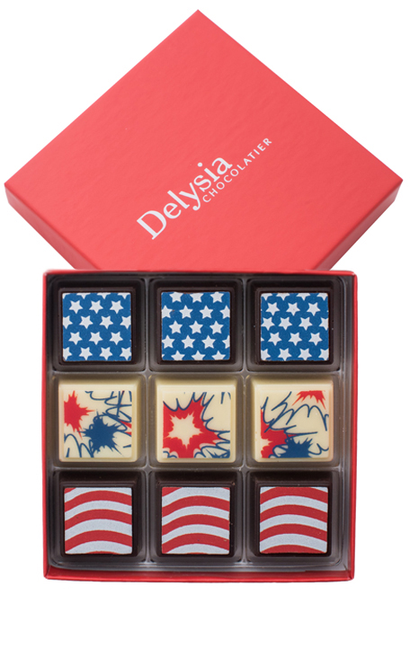 Delysia Chocolatier All-American July 4th Chocolate Truffle Collection