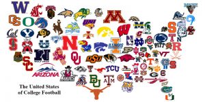 Here are some of the most popular college football teams per state courtesy of sportfannews.com