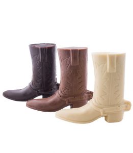 Cowboy boot molded chocolate gifts