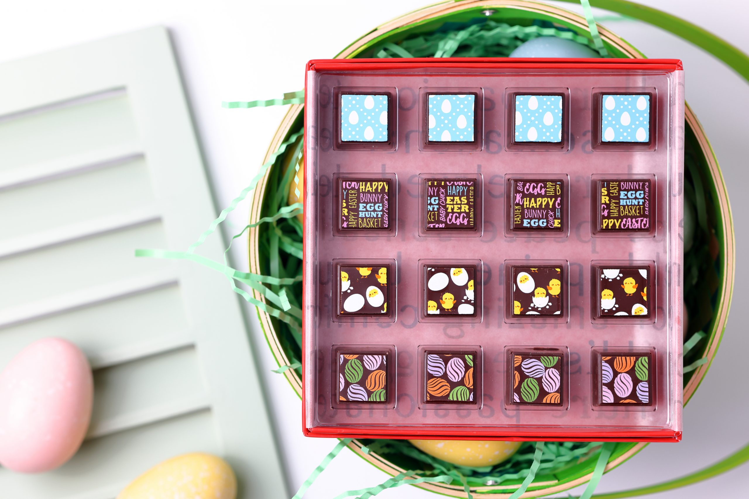 Hoppy Easter 16pc collection chocolate truffles from Delysia Chocolatier