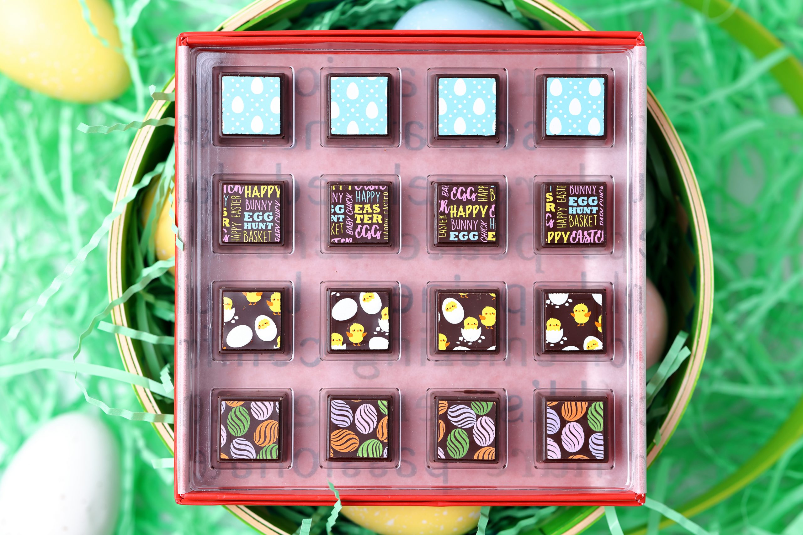 Hoppy Easter 16pc collection chocolate truffles from Delysia Chocolatier