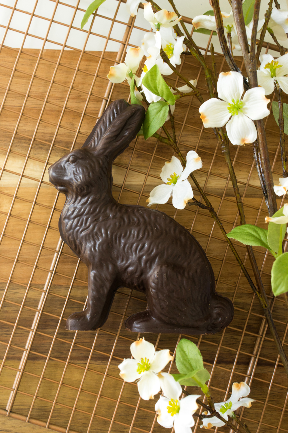 Easter bunny solid molded chocolate from Delysia Chocolatier