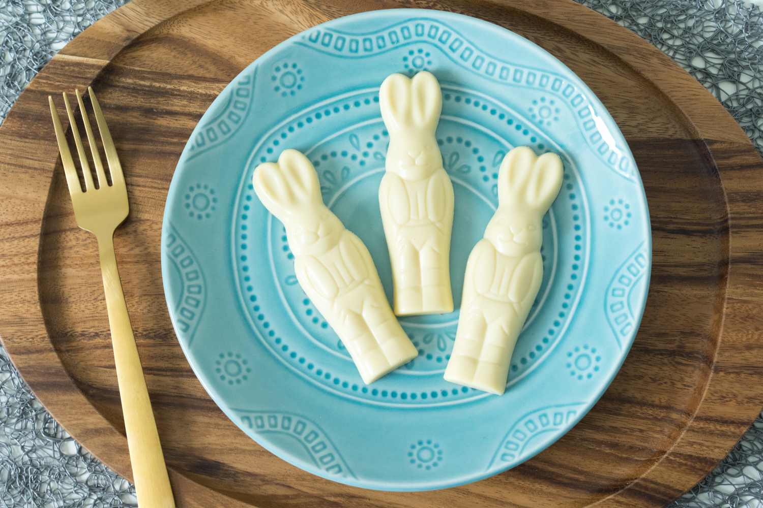 Narrow bunnies molded Easter chocolate from Delysia Chocolatier
